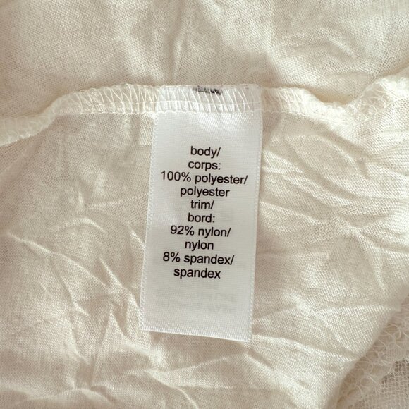 Maurices Plus Size 2X CREAM Ivory Stretchy Crinkle Lace Cami - Picture 8 of 11